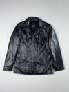 Wilsons Leather Pelle Studio Black Collared Zip-Up Jacket Women’s– Size (S)