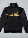 Adidas Originals Black & Gold Stripe Full Zip Track Jacket (S)