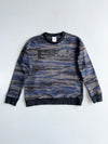 Adidas All-Over Camo Print Sweatshirt | Blue Grey Tiger Camo | Big Logo (S)