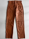 Vintage Real Leather Straight Fit Pants (W:34) (L:47)