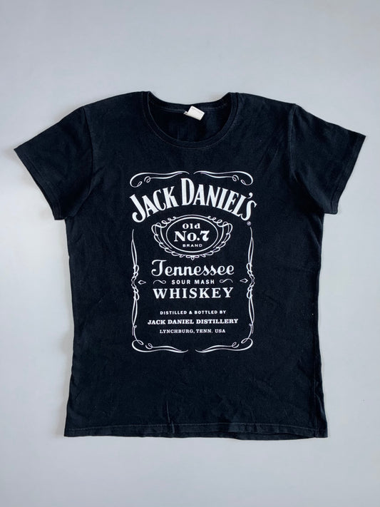 Jack Daniel’s Old No. 7 Tennessee Whiskey Graphic T-Shirt | Black Short Sleeve Gildan Heavy Cotton (M)