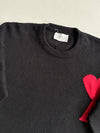 AMI Paris Ami de Coeur Black Oversized Knit Sweater (L)