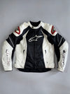 Alpinestars GP-R Genuine Leather Motorcycle Racing Jacket with Original CE Armor Back & Shoulder Pads (S/M)