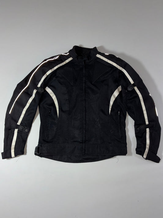 Vintage Cordura Mesh Motorcycle Riding Jacket Padded (XL)