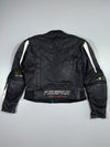 Firefox SP “Speed Performance” Vintage Genuine Leather Moto Racing Jacket with Carbon Elbow Guards (Paded) (M)