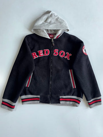 MLB Boston Red Sox Hooded Fleece Jacket – Black/Grey (S)