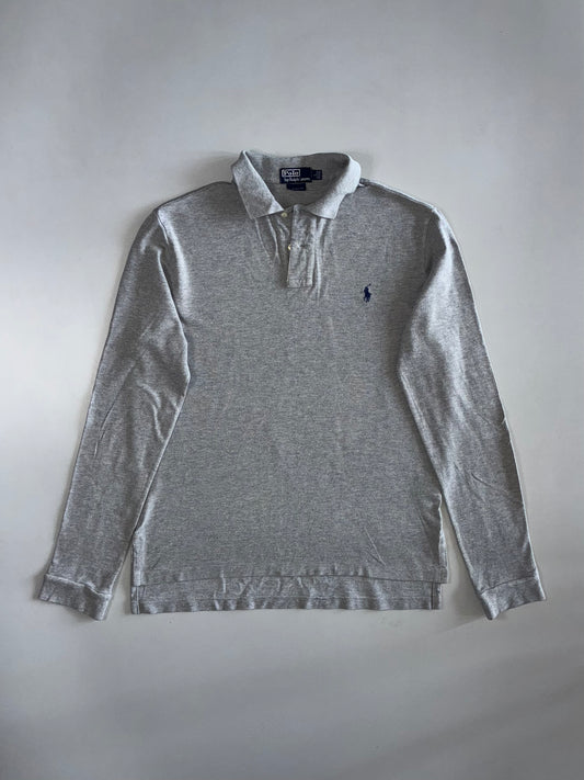 Polo Ralph Lauren Long Sleeve Pique Polo Shirt
Grey Marl with Navy Pony (XL)