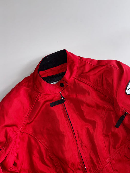 Joe Rocket Riding Jacket – Joe Rocket “Rocket Girl” Red Textile Motorcycle Jacket (PADDED)  (S)