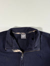 Puma Navy Quarter-Zip Knit Pullover – Check Trim Collar (XL)