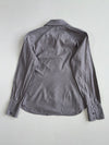 Tommy Hilfiger Grey Ruffle Placket Button-Up Shirt Women’s (XS)