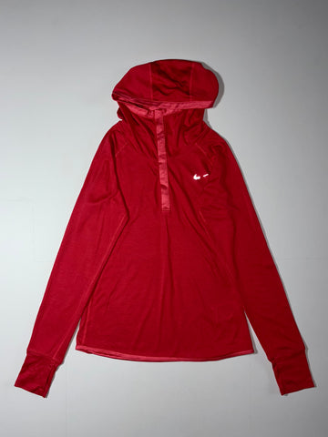 Nike Running | Red Dri-Fit Half-Zip Hoodie  (M)