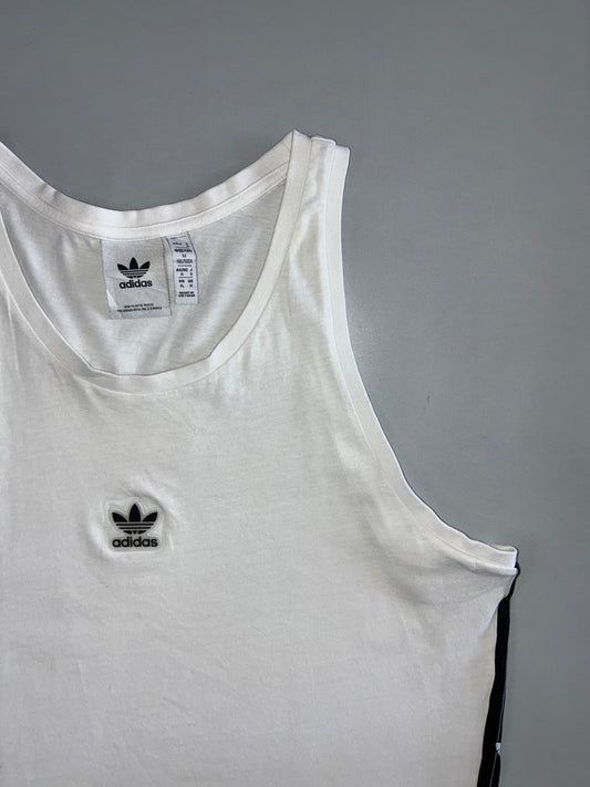 Adidas Originals White Tank Top with Taping (M)