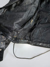 Genuine Pure Leather Fringe Biker Jacket (L)
