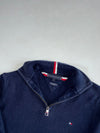 Tommy Hilfiger Pima Cotton Cashmere Quarter-Zip Sweater – Navy (S)