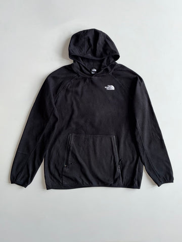 The North Face Fleece Pullover Hoodie with Zip Kangaroo Pocket – Black – (XL)