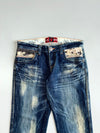 Vintage Oniarai Japanese Tattoo Art Denim Jeans (W:32 |L:41)