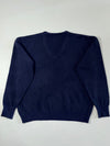 Vintage 90s Burberrys Crest Lambswool V-Neck Sweater – (XL)