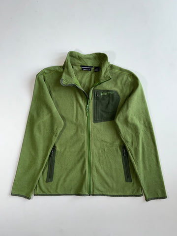 Marmot Green Grid Fleece Full Zip Jacket (M)