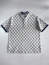 MLB | Boston Red Sox Monogram Jacquard Embroidered Patern Polo (2XL)