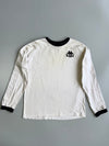 Kappa Authentic Sportswear Banda Long Sleeve Ringer T-Shirt White Black Logo Tape (M/L)