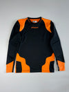 Uhlsport Long Sleeve Goalkeeper Jersey Smartbreathe Mesh –ELBo Paded  Black/Orange (M)