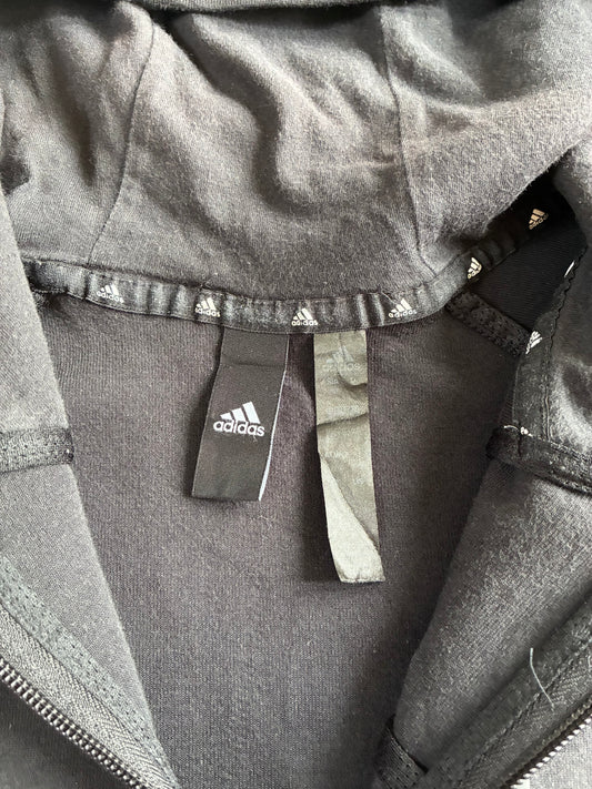 Adidas Designed for Gameday Black Full-Zip Hoodie (L)