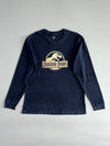 Jurassic Park Movie Logo Long Sleeve T-Shirt – Navy (L)