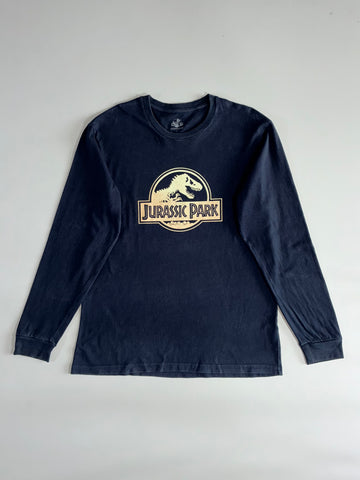 Jurassic Park Movie Logo Long Sleeve T-Shirt – Navy (L)