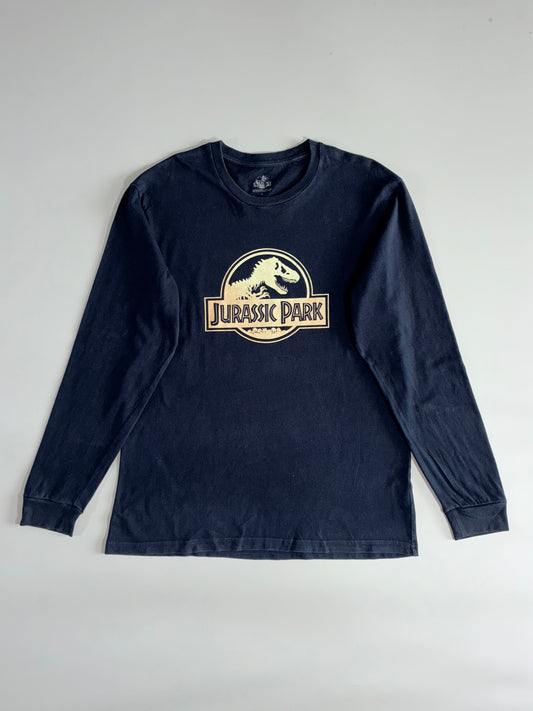 Jurassic Park Movie Logo Long Sleeve T-Shirt – Navy (L)