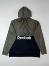 Reebok Colorblock Big Logo Hoodie Olive Black (2XL)