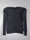 Polo Ralph Lauren Cable Knit Crewneck Sweater – Charcoal Grey (M)