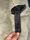 Selected Jeans Black Leather Jacket with Sherpa Collar (M)