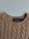 Polo Ralph Lauren Beige Cable Knit Crewneck Sweater (M)