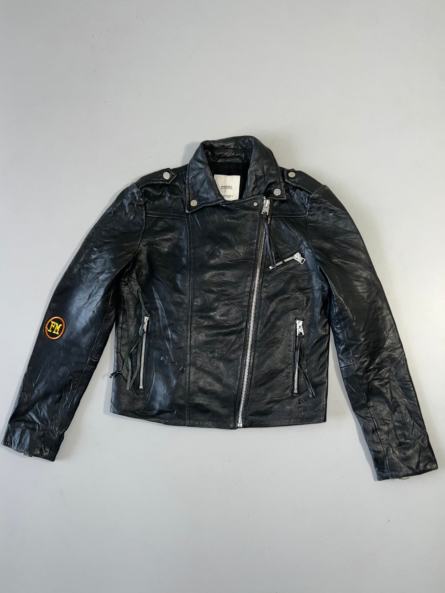 !                                                                                                                                                                                                                    Mango Original Leather Jacket (XS)