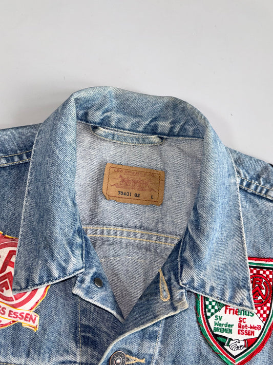 Vintage Levi’s Original Denim Vest With custom Patches (S/M)