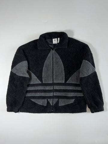 Adidas Originals Big Trefoil Sherpa Jacket – Black/Grey (2XL/3XL)
