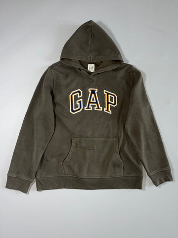 GAP Collegiate Logo Washed Pullover Hoodie – Faded Olive (L/XL)