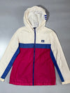 Adidas ClimaProof Colorblock Hooded Windbreaker Jacket (White/Blue/Pink) – Size (XS)