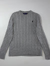 Polo Ralph Lauren Grey Cable Knit Sweater (M)