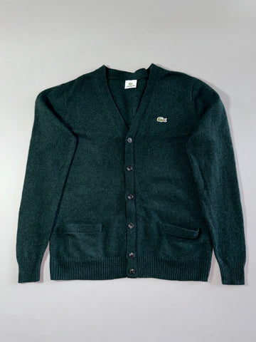 Vintage Lacoste Forest Green Wool Cardigan (M)