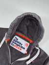 Superdry Orange Label Zip Hoodie – Charcoal Grey (M)