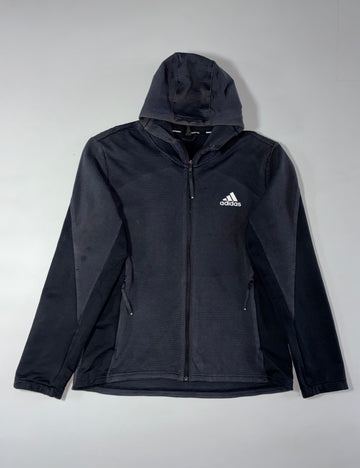Adidas Training Textured Fleece Jacket – Black (L)