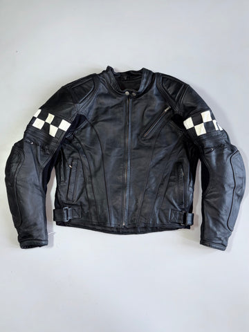 Vintage Joy Racket’s Premium Pure Leather Paded Racing Jacket (M)