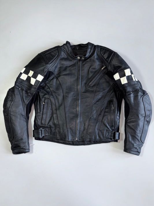 Vintage Joy Racket’s Premium Pure Leather Paded Racing Jacket (M)
