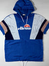 Ellesse Blue Colorblock Hooded Short Sleeve Pullover (L)