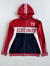 Y2K Ecko Unltd ‘72’ Red Navy Colorblock Zip Hoodie (Xl)
