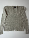 Polo Ralph Lauren Heather Grey Cable Knit Sweater Women’s      (S/M)