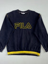 Vintage FILA Biella Italia Navy Embroidered Logo Sweatshirt (L)