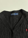 Polo Ralph Lauren Black Cable Knit Cropped Cardigan woman’s (XL)
