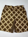 Vintage Nike Brown Plaid Dri-Fit Tennis Shorts (W:38) (L:25.5)